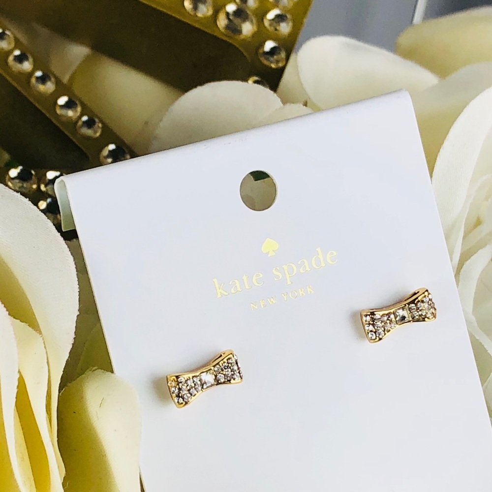 Kate Spade Ready Set Bow Rhinestone Earrings - Picture 2 of 5